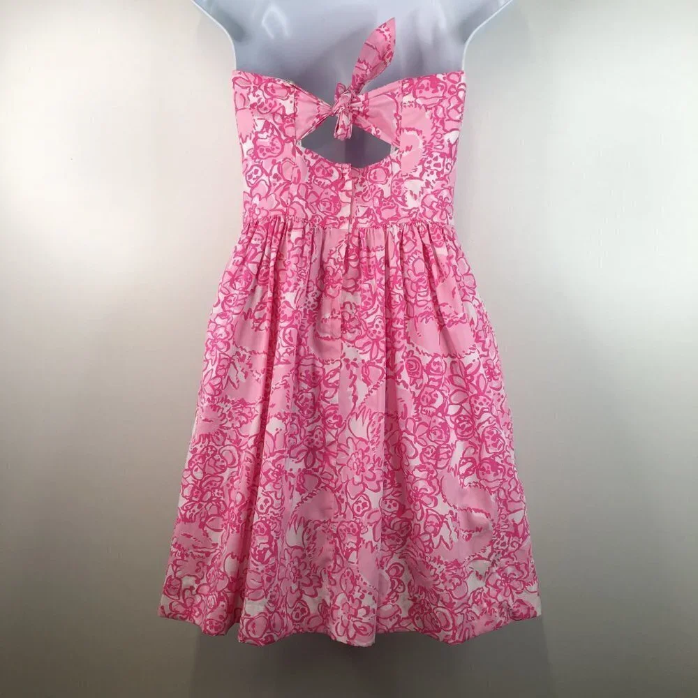 Lilly Pulitzer Richelle She's a Fox Sleeveless Pink Dress  Size 0 - Picture 6 of 11